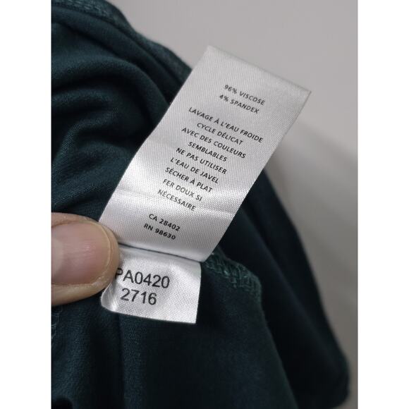 Lilla P Saddle Dress Forest Green Cap Slv Scoop Neck Stretch Pullover Size S - Picture 5 of 6